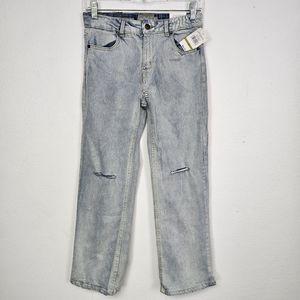 Lucky Brand Jeans NEW Girls' High Waist Wide-Leg Stretch Distressed Sz 14